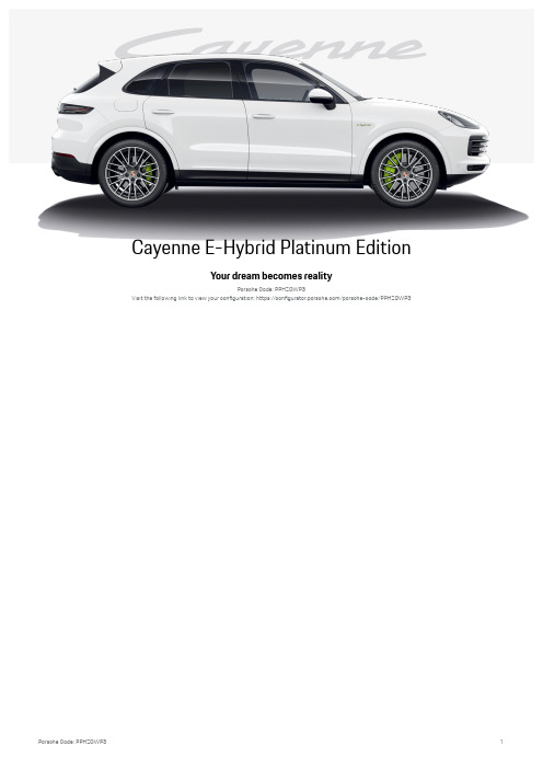 奔驰Cayenne E-Hybrid Platinum Edition商品说明书