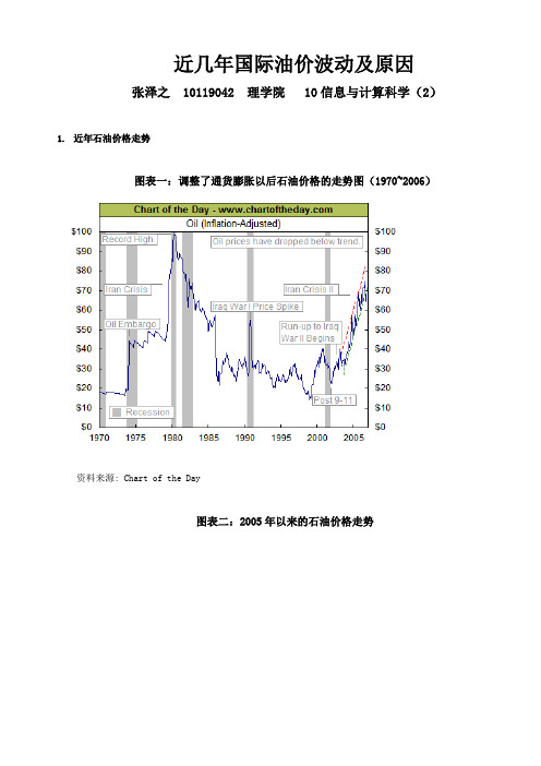 近五年国际油价波动原因