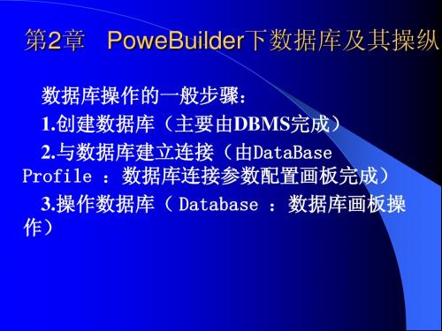 PowerBuilder案例开发程序设计教程chap2