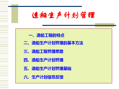 造船工程计划