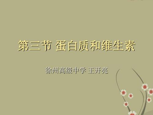 九年级化学蛋白质 2课件