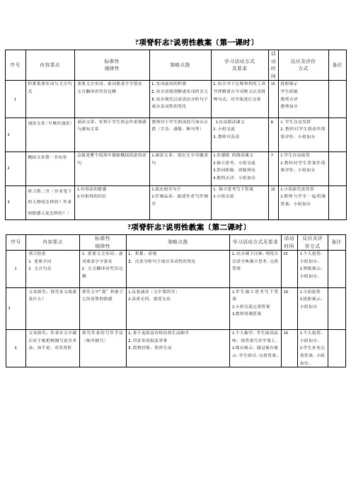 2021-2021学年高中语文苏教版必修5：第二专题《项脊轩志》  教案