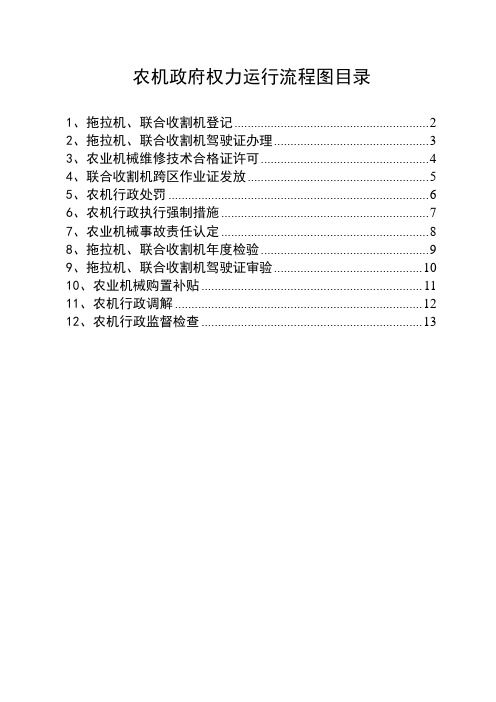 农机行政处罚流程图