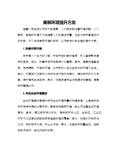 美丽环境提升方案