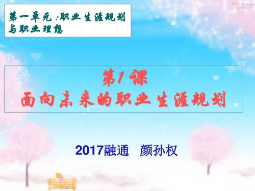 2017融通、面向未来的职业生涯规划