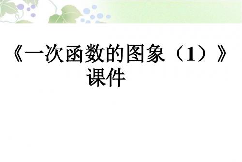数学北师大八年级上册(2013年新编)《一次函数的图象(1)》课件3