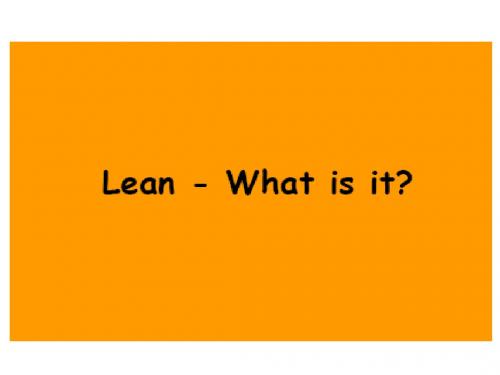 lean principle