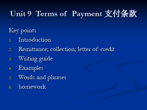 payment支付条款