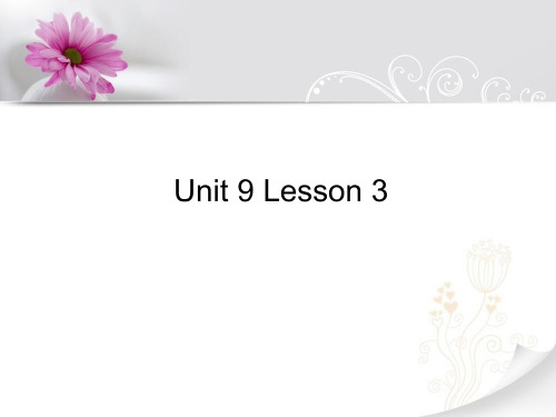 Unit 9 WHEELS Lesson 3 课件 3-北师大版高中必修3精品