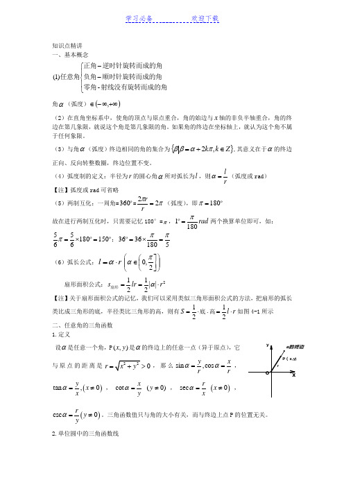 三角函数的概念同角三角函数的关系和诱导公式 (2)