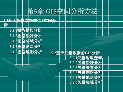 第5章 GIS空间分析方法