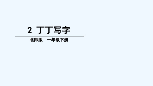 北师大版一年级语文下册丁丁写字