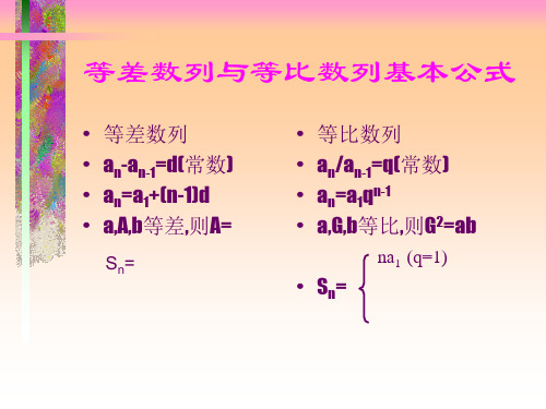 等差数列与等比数列PPT课件