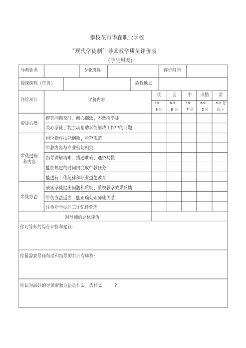 (完整word版)“现代学徒制”导师教学质量评价表.pdf