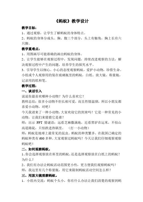 人教版小学科学三年级上册《一 和动物交朋友 1 身边的动物》优质课教学设计_78