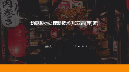 动态膜水处理新技术(张亚雷[等]著)PPT模板