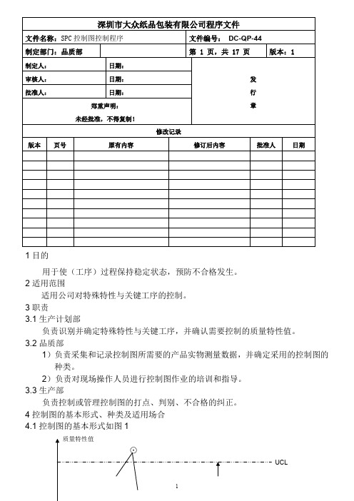 SPC控制图应用控制程序