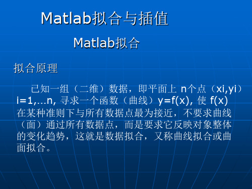 数学建模 04第四章Matlab拟合与插值-Matlab教程