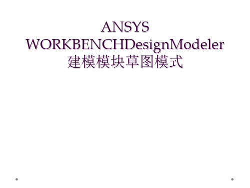 ANSYS WORKBENCHDesignModeler建模模块草图模式