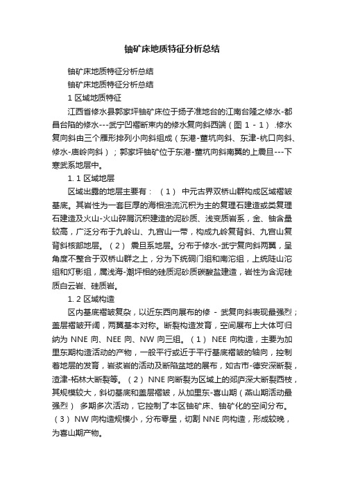 铀矿床地质特征分析总结