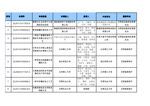 专利统计汇总表