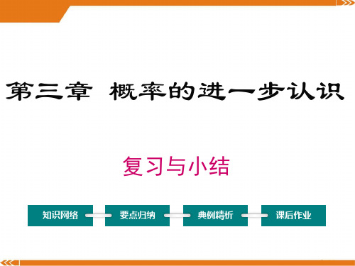 北师大版数学九年级上册第3章 复习与小结-课件