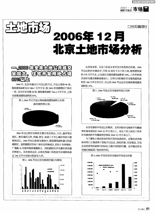 2006年12月北京土地市场分析