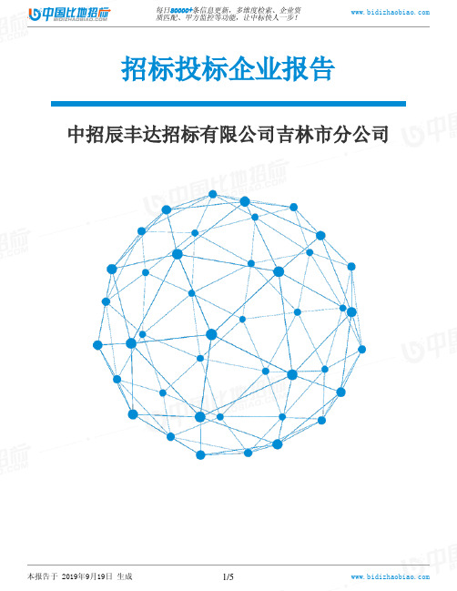 中招辰丰达招标有限公司吉林市分公司_中标190920