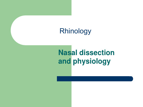 上海交通大学耳鼻咽喉科学英文版课件rhinology