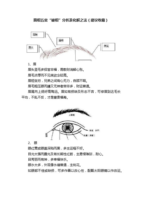 面相五官“破相”分析及化解之法（建议收藏）