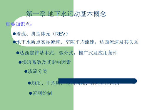 渗流的基本定律(达西定律)