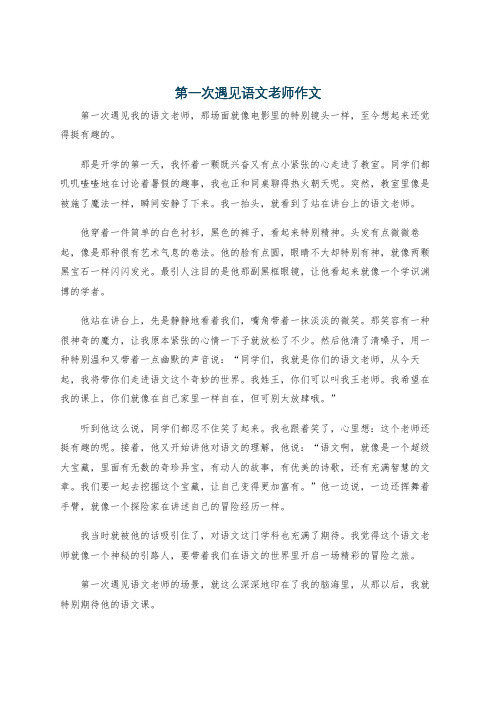 第一次遇见语文老师作文