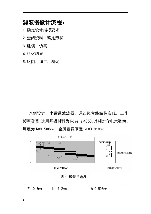 基于HFSS的滤波器设计流程