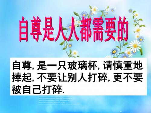 自尊是人人都需要的课件