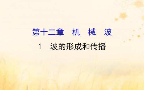 2018_2019高中物理第12章机械波12.1波的形成和传播课件新人教版选修3_4