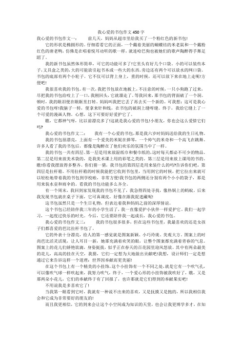 我心爱的书包作文450字