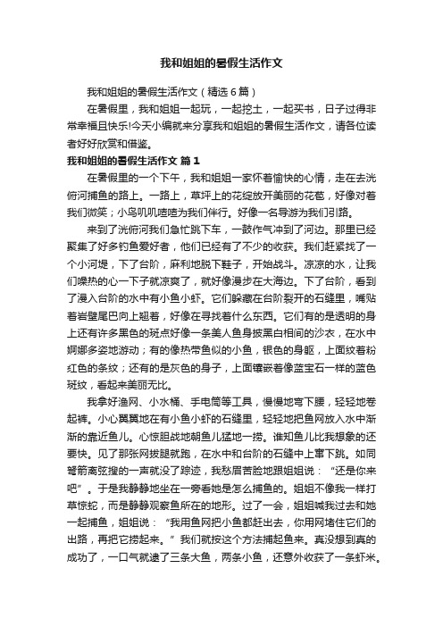 我和姐姐的暑假生活作文（精选6篇）