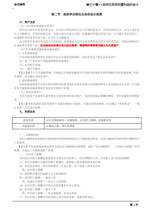 政府单位特定业务的会计核算(3),民间非营利组织会计