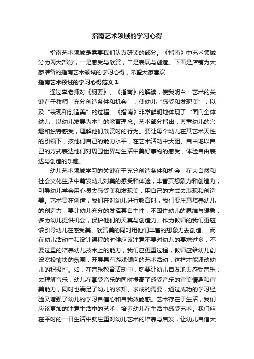 指南艺术领域的学习心得