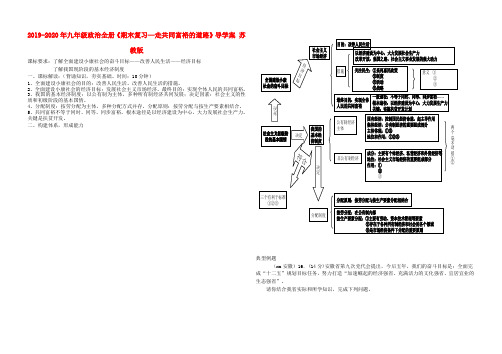 2019-2020年九年级政治全册《期末复习—走共同富裕的道路》导学案 苏教版