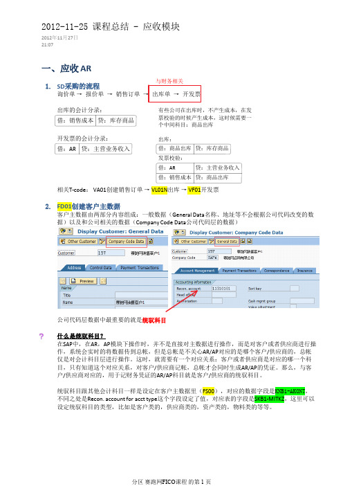 SAP 应收模块