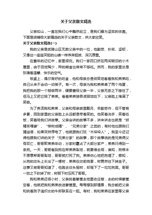 关于父亲散文精选