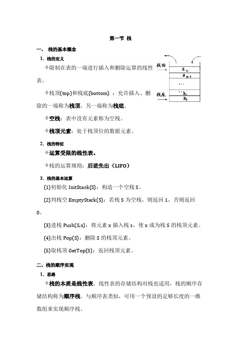 第一节 栈