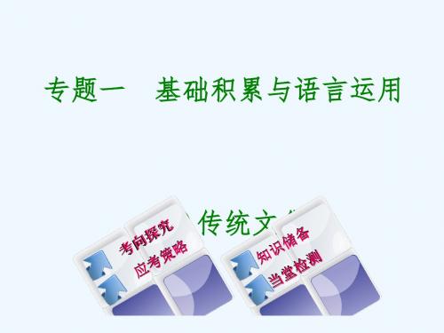 (北京专版)2018年中考语文 第1篇 基础 运用 专题一 基础积累与语言运用复习8