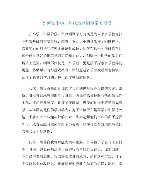 如何在小学二年级培养钢琴学习习惯