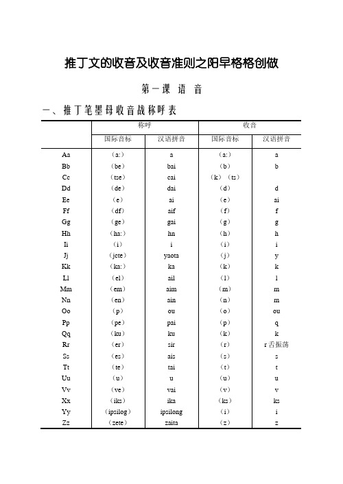 拉丁文的发音及发音规则