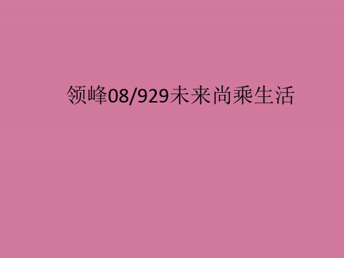 2008年广州珠江新城领峰开盘活动方案ppt课件