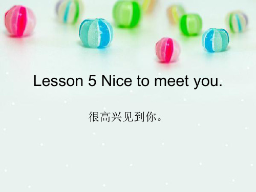 新概念英语第一册LessonNicetomeetyou