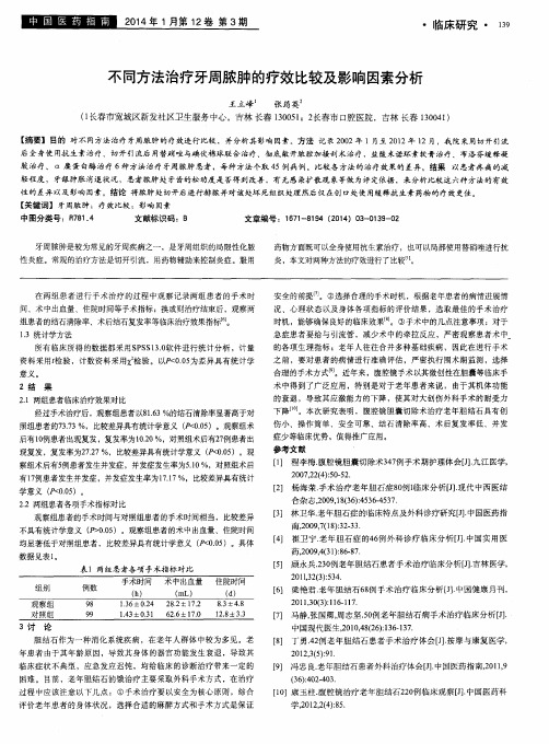 不同方法治疗牙周脓肿的疗效比较及影响因素分析