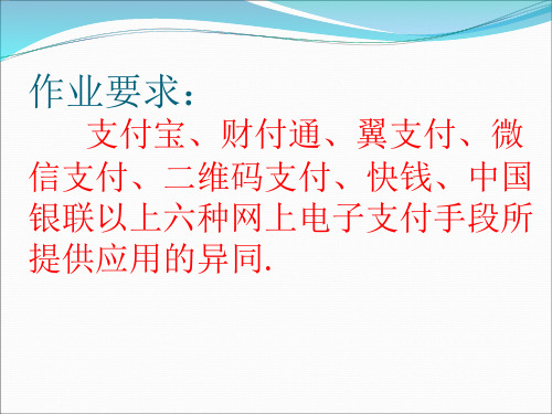 网上电子支付的异同共15页文档